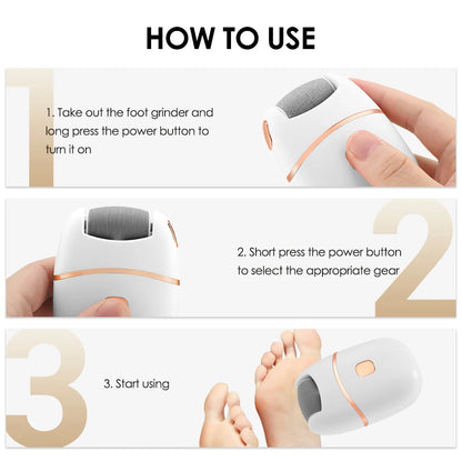 Smerigliatrice Elettrica per Piedi con Illuminazione LED e Ricarica USB | Cura Profonda per Pelle Morta e Calli 5
