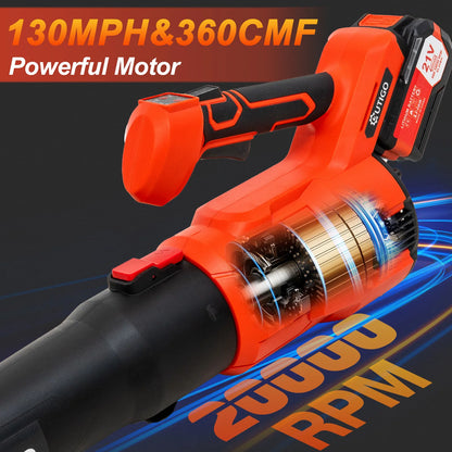 Soffiatore Elettrico per Foglie Senza Fili con Potente Motore Turbo | 2 Velocità Regolabili per Pulizia Efficace di Giardini e Patios 1