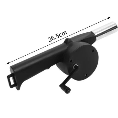 Aluminum Manual Grill Blower with Compact Design | Quick Ignition for Camping and Barbecue