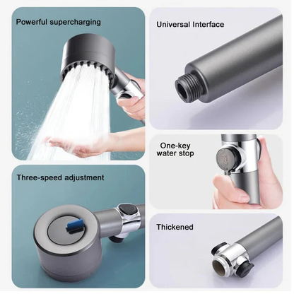 Anti-Limescale Shower Head | High-Pressure Shower Head with Powerful Flow | Easy Installation for Refreshing Showers