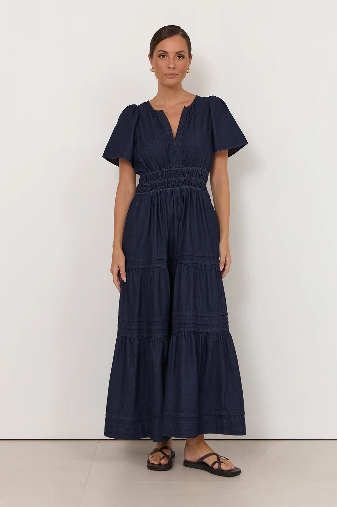 Sofia | Elegante Abito Maxi in Denim Leggero per Donna 1