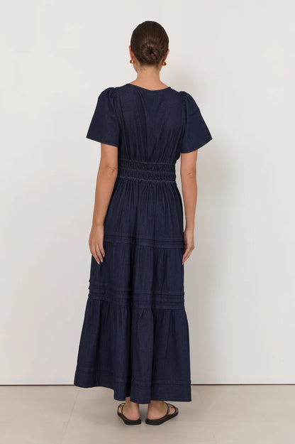 Sofia | Elegante Abito Maxi in Denim Leggero per Donna 4