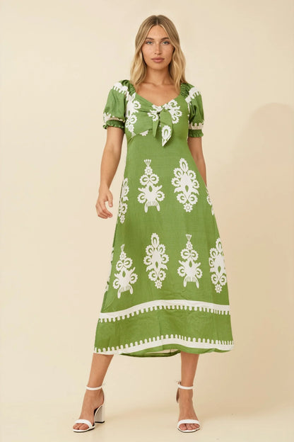 Sofia | Elegante Abito Midi Boho con Fiocco per Donna 7