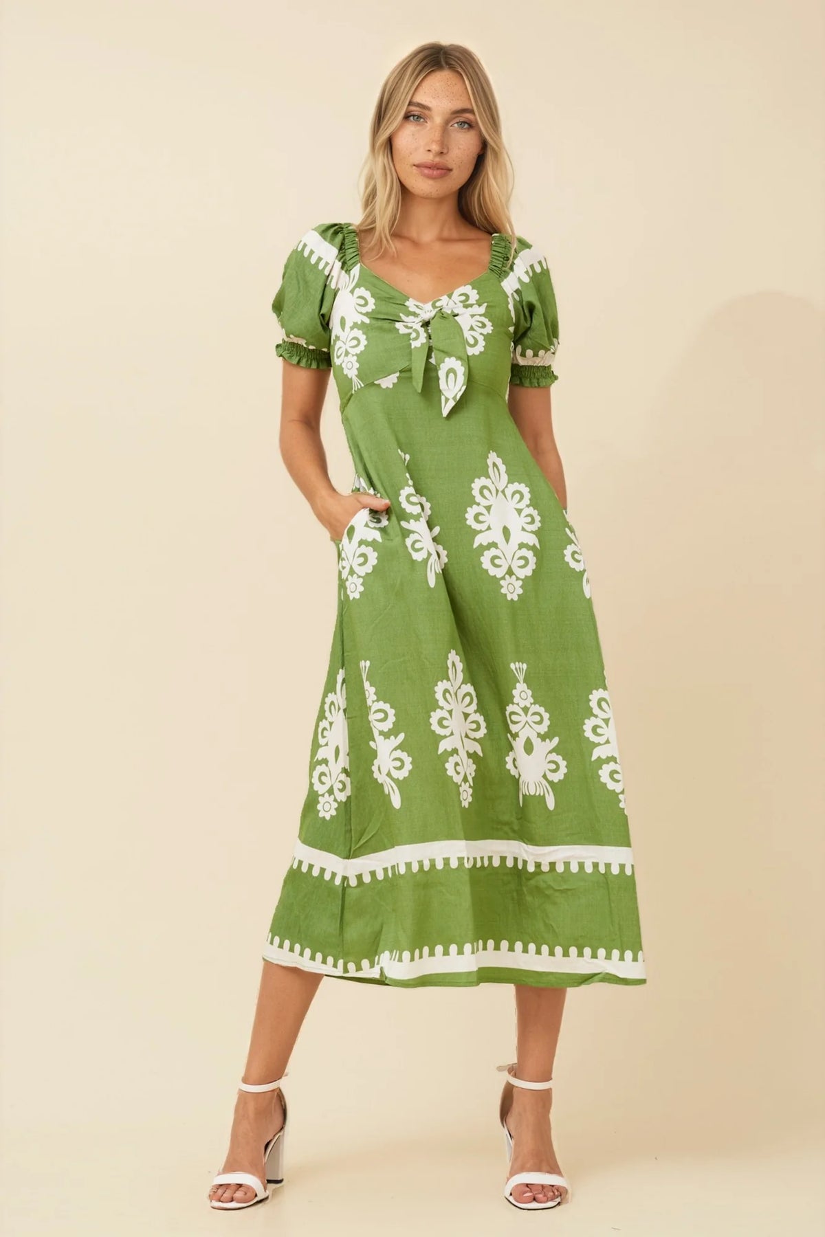 Sofia | Elegante Abito Midi Boho con Fiocco per Donna 8