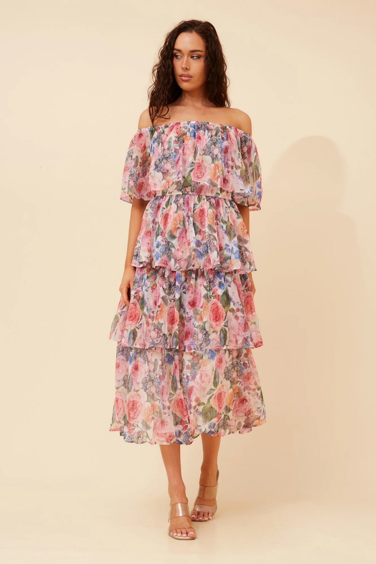 Sofia | Elegante Abito Midi Floreale Donna 0