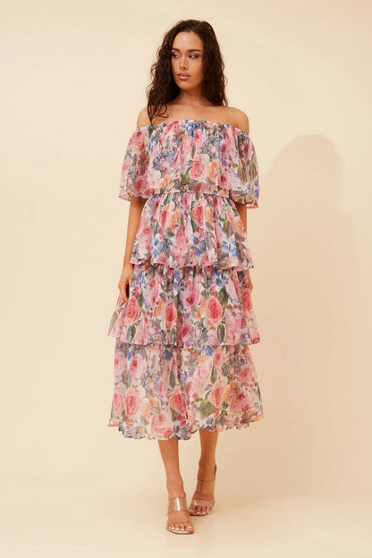 Sofia | Elegante Abito Midi Floreale Donna 1