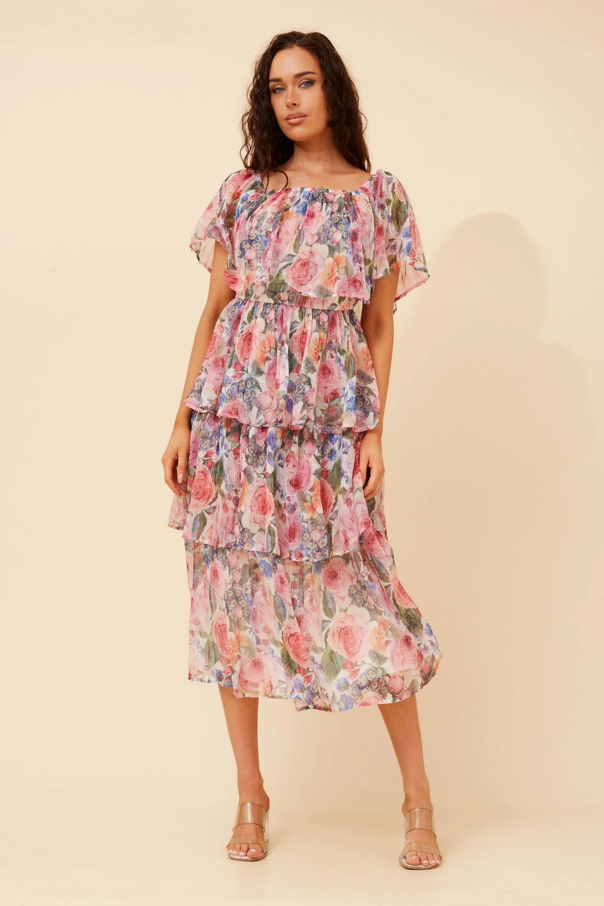 Sofia | Elegante Abito Midi Floreale Donna 4