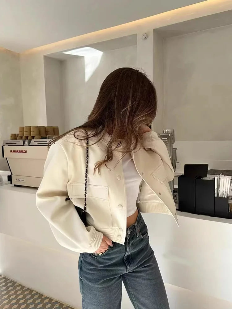 Sofia | Elegante Bomber Nero In Pelle Donna 3