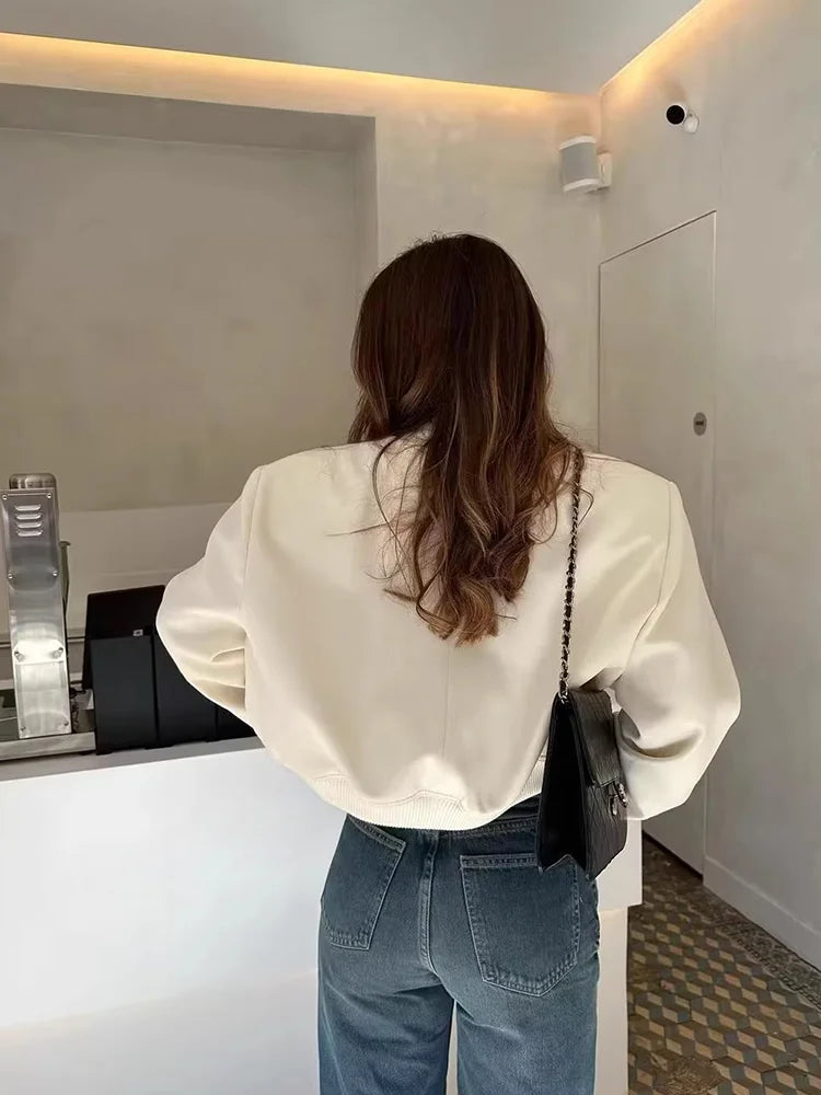 Sofia | Elegante Bomber Nero In Pelle Donna 4
