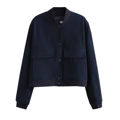 Sofia | Elegante Bomber Nero In Pelle Donna 7