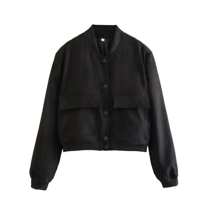Sofia | Elegante Bomber Nero In Pelle Donna 8