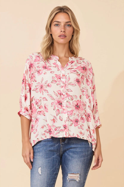 Sofia | Elegante Camicetta Floreale Casual con Maniche 3/4 1