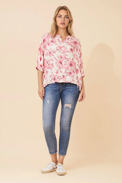 Sofia | Elegante Camicetta Floreale Casual con Maniche 3/4 3