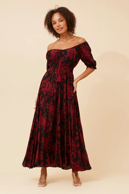 Sofia | Elegante Maxi Dress Floreale Con Maniche A Palloncino 3