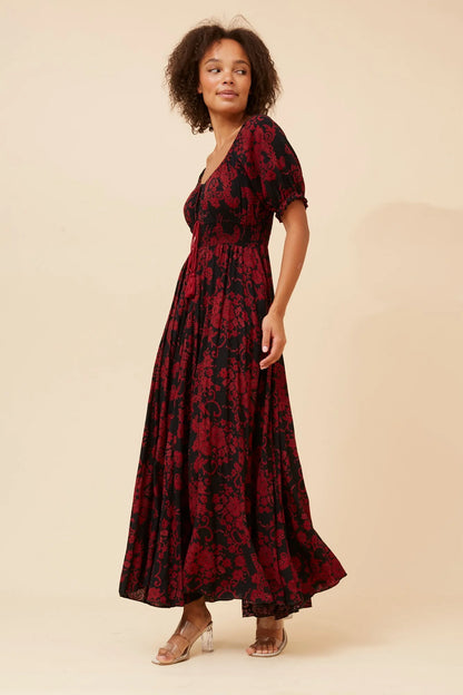 Sofia | Elegante Maxi Dress Floreale Con Maniche A Palloncino 6