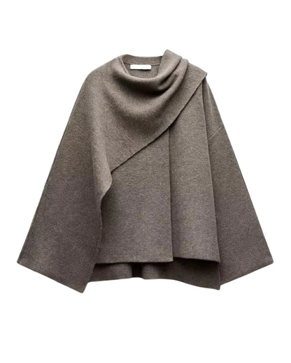 Sofia | Elegante Poncho Invernale Asimmetrico Donna 1
