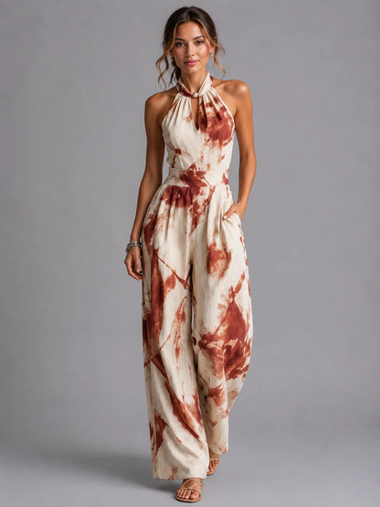 Sofia | Elegante Tuta Larga Donna Stampata Estiva 6