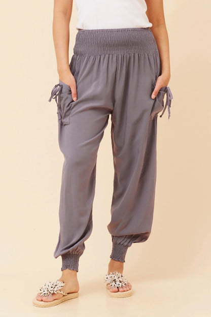Sofia | Eleganti Pantaloni Harem Donna Estivi con Vita Elastico e Tasche 0