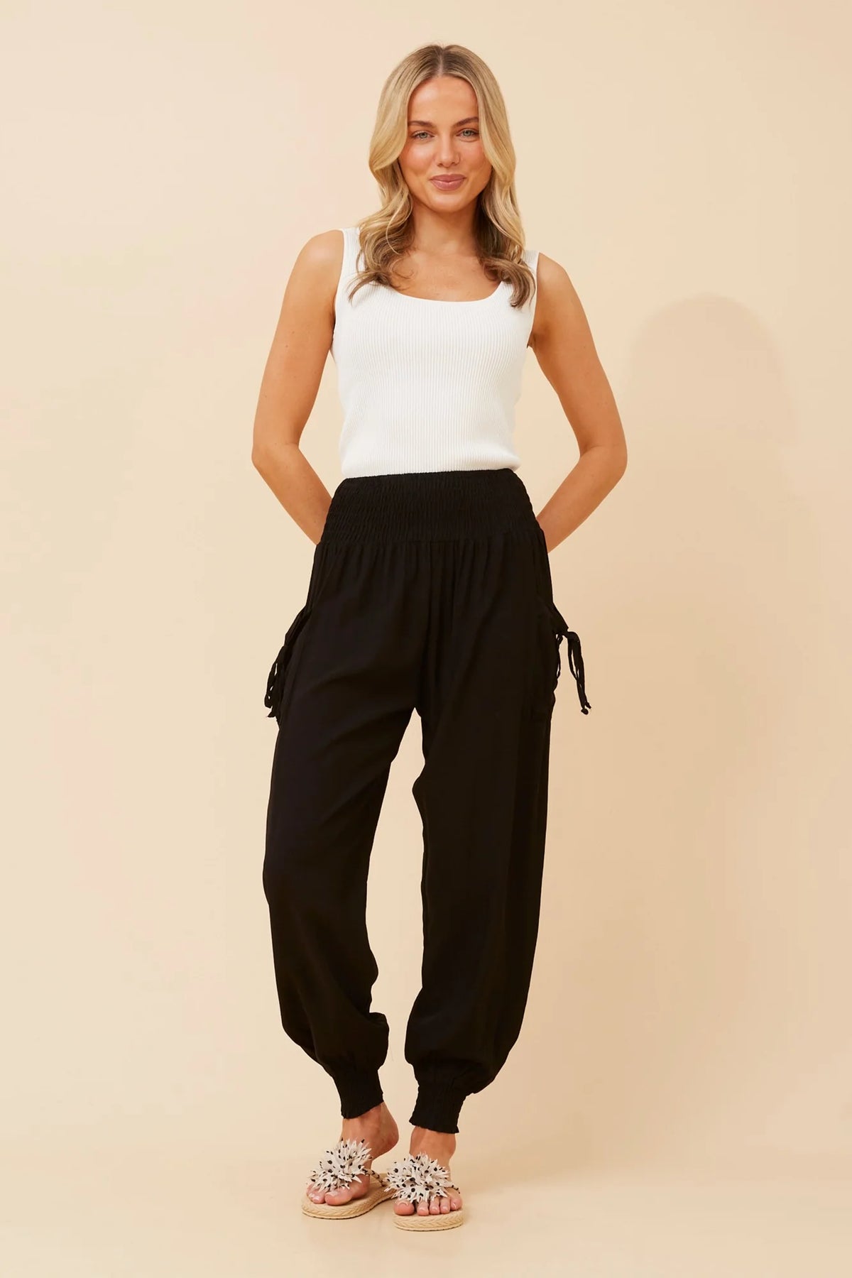 Sofia | Eleganti Pantaloni Harem Donna Estivi con Vita Elastico e Tasche 1