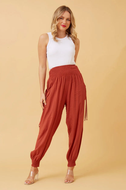 Sofia | Eleganti Pantaloni Harem Donna Estivi con Vita Elastico e Tasche 10