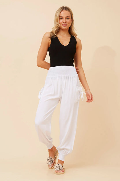 Sofia | Eleganti Pantaloni Harem Donna Estivi con Vita Elastico e Tasche 12