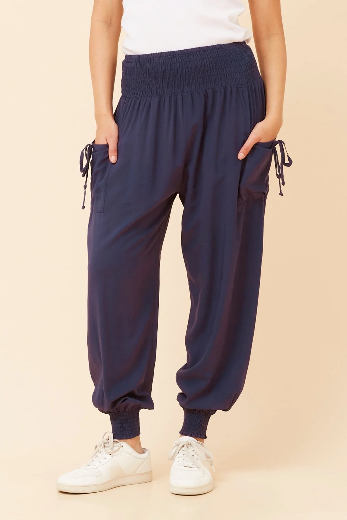 Sofia | Eleganti Pantaloni Harem Donna Estivi con Vita Elastico e Tasche 2