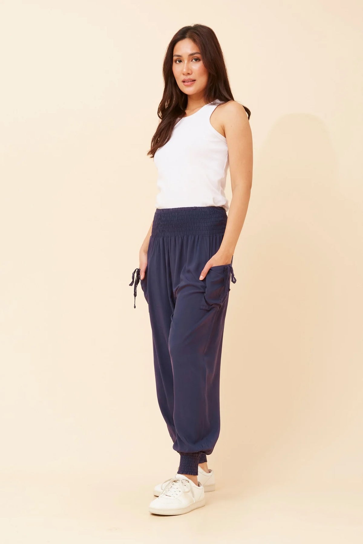 Sofia | Eleganti Pantaloni Harem Donna Estivi con Vita Elastico e Tasche 4