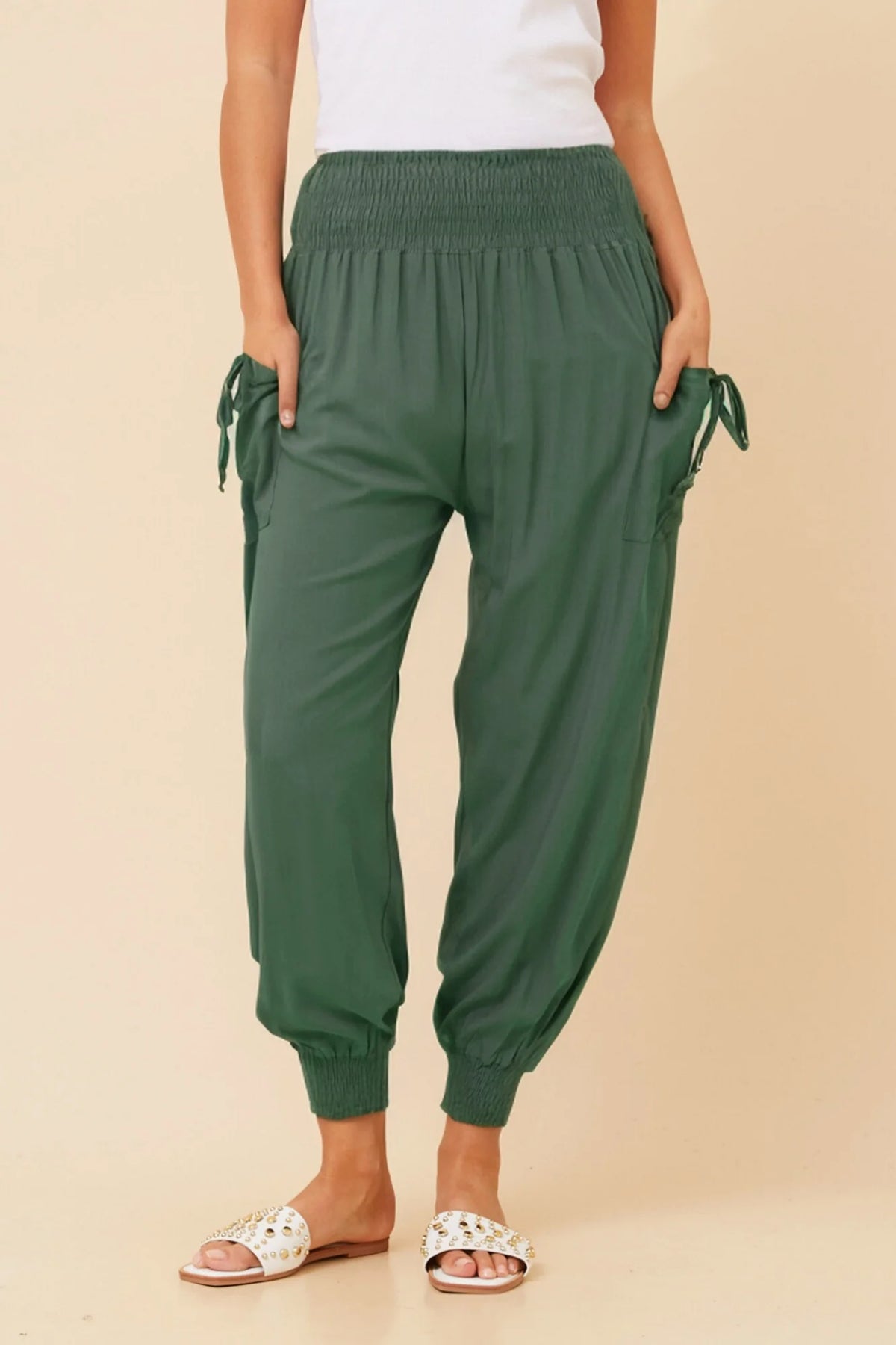 Sofia | Eleganti Pantaloni Harem Donna Estivi con Vita Elastico e Tasche 9