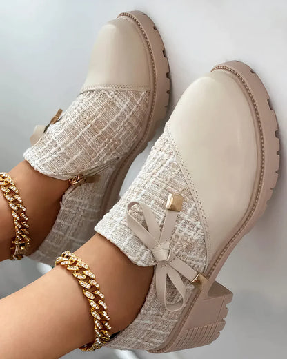 Sofia | Eleganti Stivaletti Donna in Tweed con Tacco a Blocco 3
