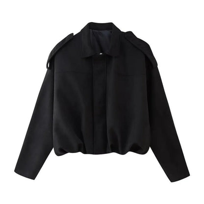 Sofia | Oversize Giacca Bomber in Finta Pelle Scamosciata Donna 3