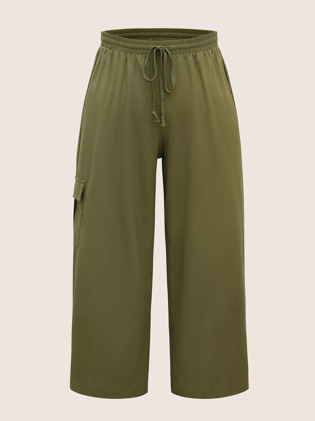 Sofia | Stylish Lino Cargo Pantaloni Donna Larga Autunno 7