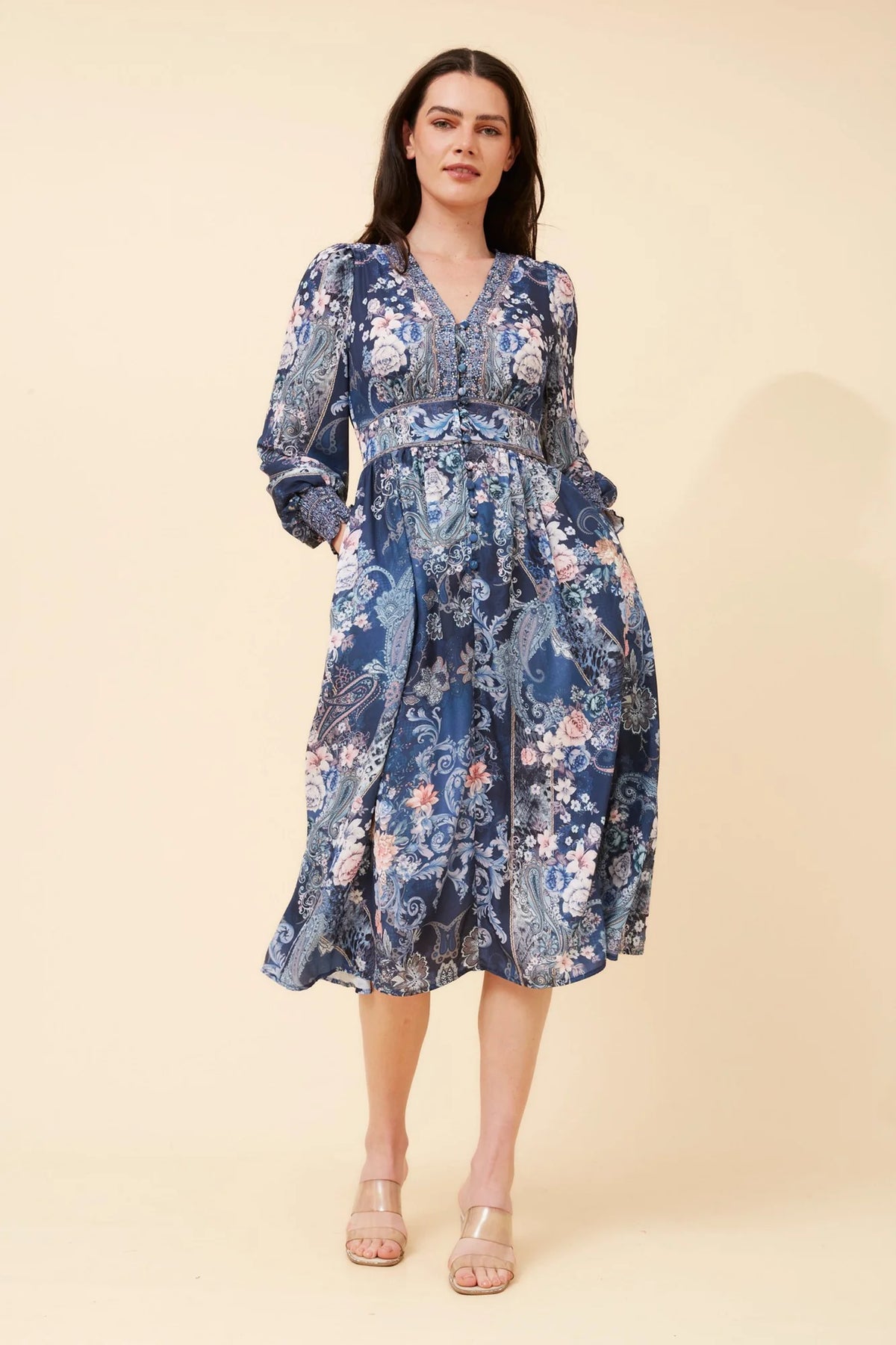 Sophia | Elegante Abito Midi con Stampa Arabesque 3