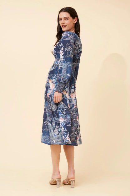 Sophia | Elegante Abito Midi con Stampa Arabesque 7