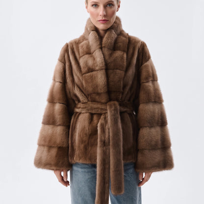 Sophia | Elegante Giacca in Pelliccia Sintetica con Cintura 0