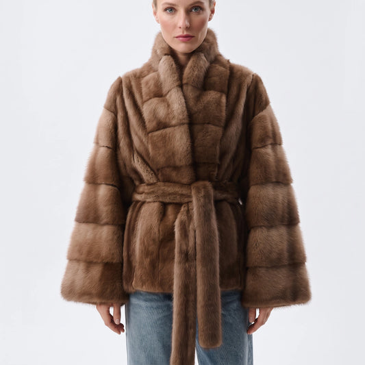 Sophia | Elegante Giacca in Pelliccia Sintetica con Cintura 0