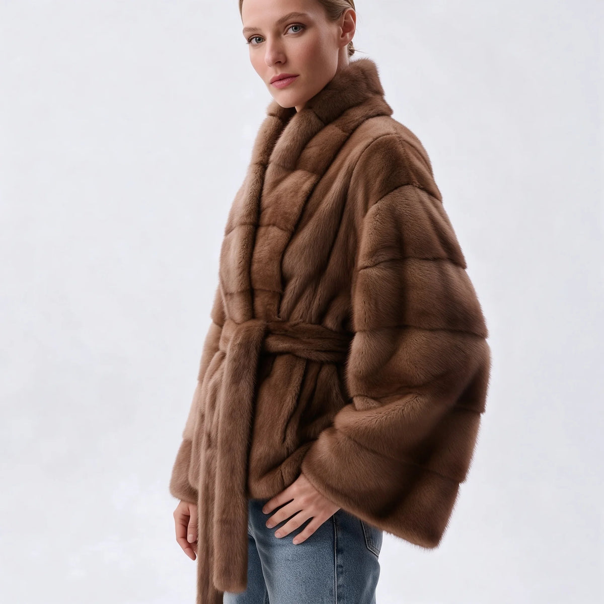 Sophia | Elegante Giacca in Pelliccia Sintetica con Cintura 1
