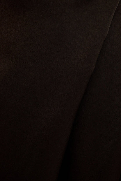 Sophia | Elegante Maxi Abito Off Shoulder in Satin Nero per Donna 5