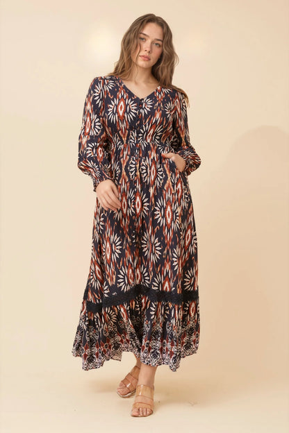 Sophia | Elegante Maxi Dress Boho con Maniche Lunghe 4