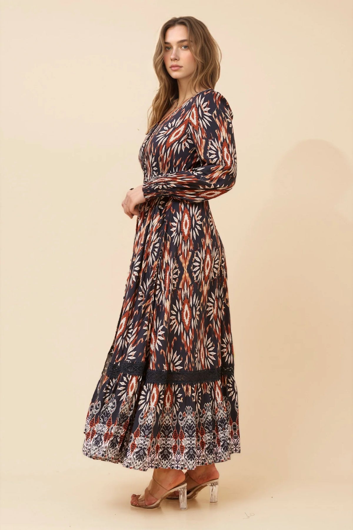 Sophia | Elegante Maxi Dress Boho con Maniche Lunghe 6