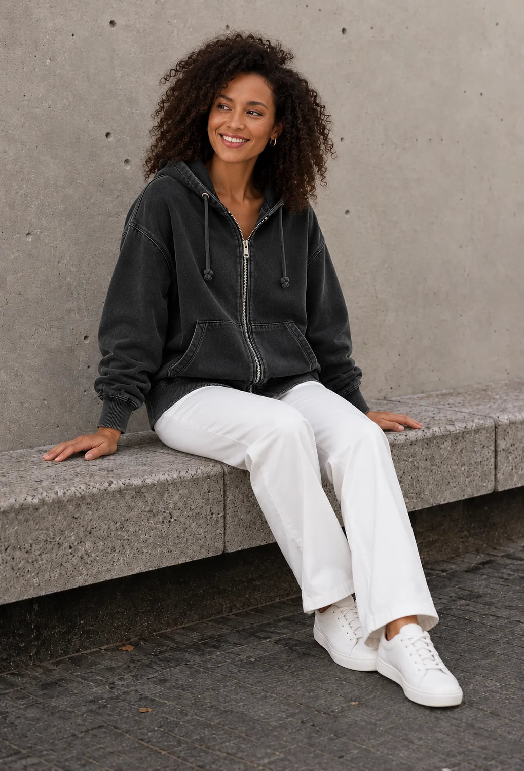 Sophia | Felpa Lavata con Cappuccio Casual da Donna 1