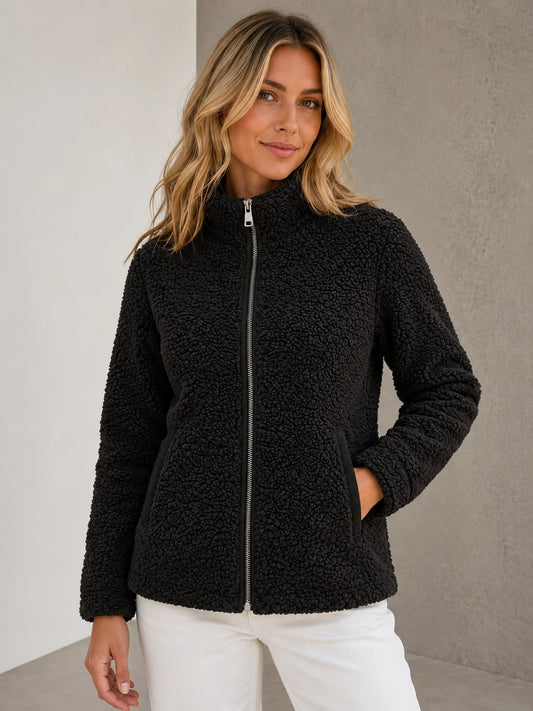 Sophie | Accogliente Giacca Invernale Donna Teddy con Collo Alto 0