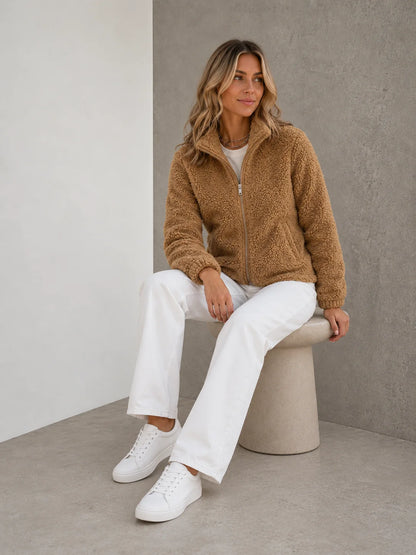 Sophie | Accogliente Giacca Invernale Donna Teddy con Collo Alto 2