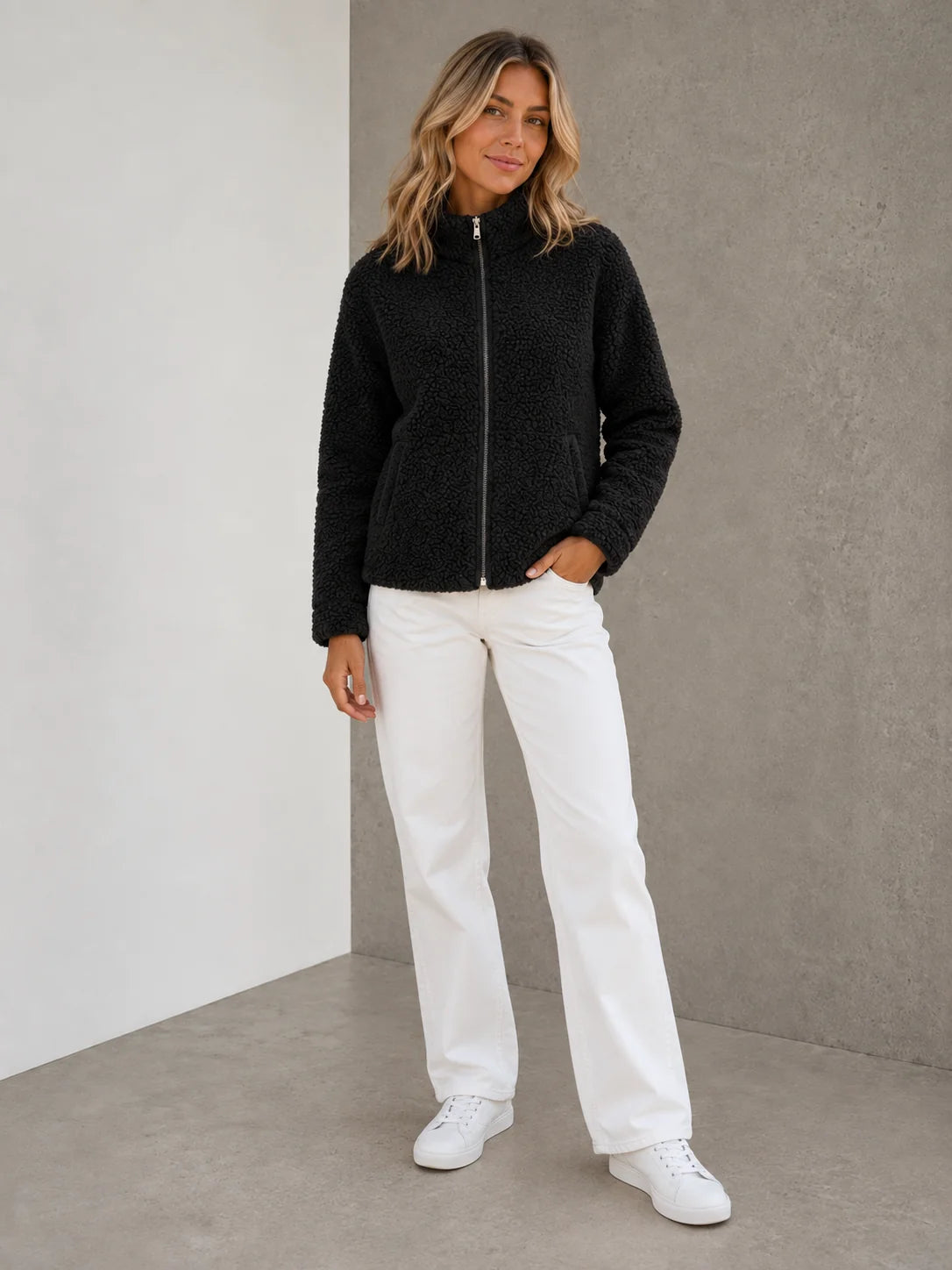 Sophie | Accogliente Giacca Invernale Donna Teddy con Collo Alto 5