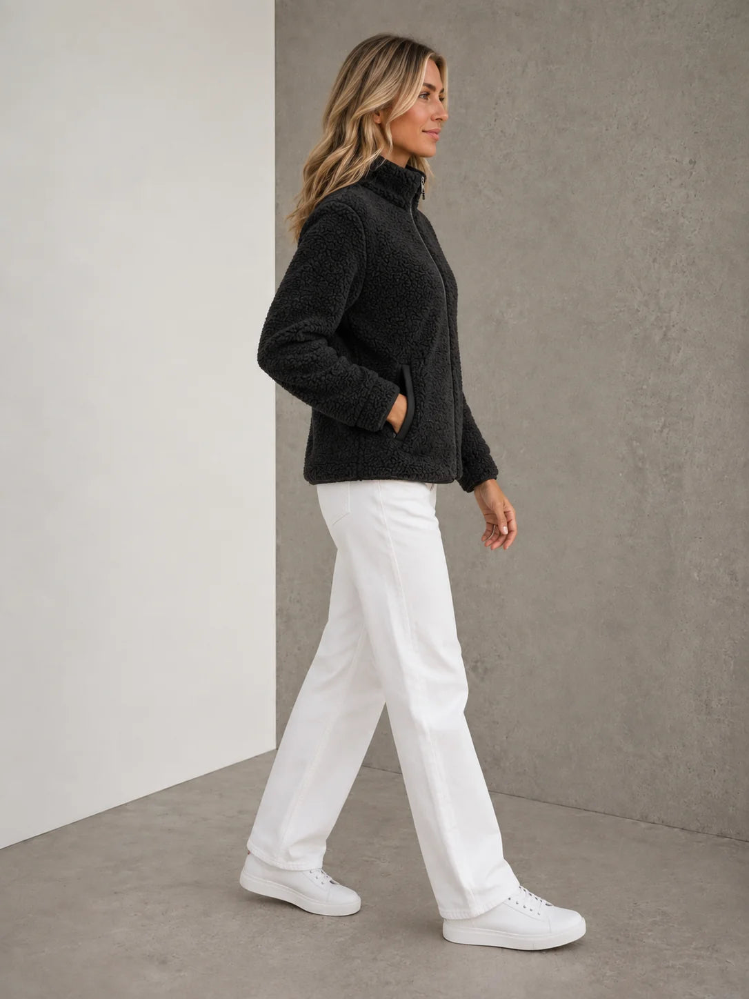 Sophie | Accogliente Giacca Invernale Donna Teddy con Collo Alto 7