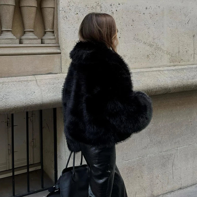 Sophie | Cappotto Vintage Chic con Collo in Pelliccia Sintetica 5