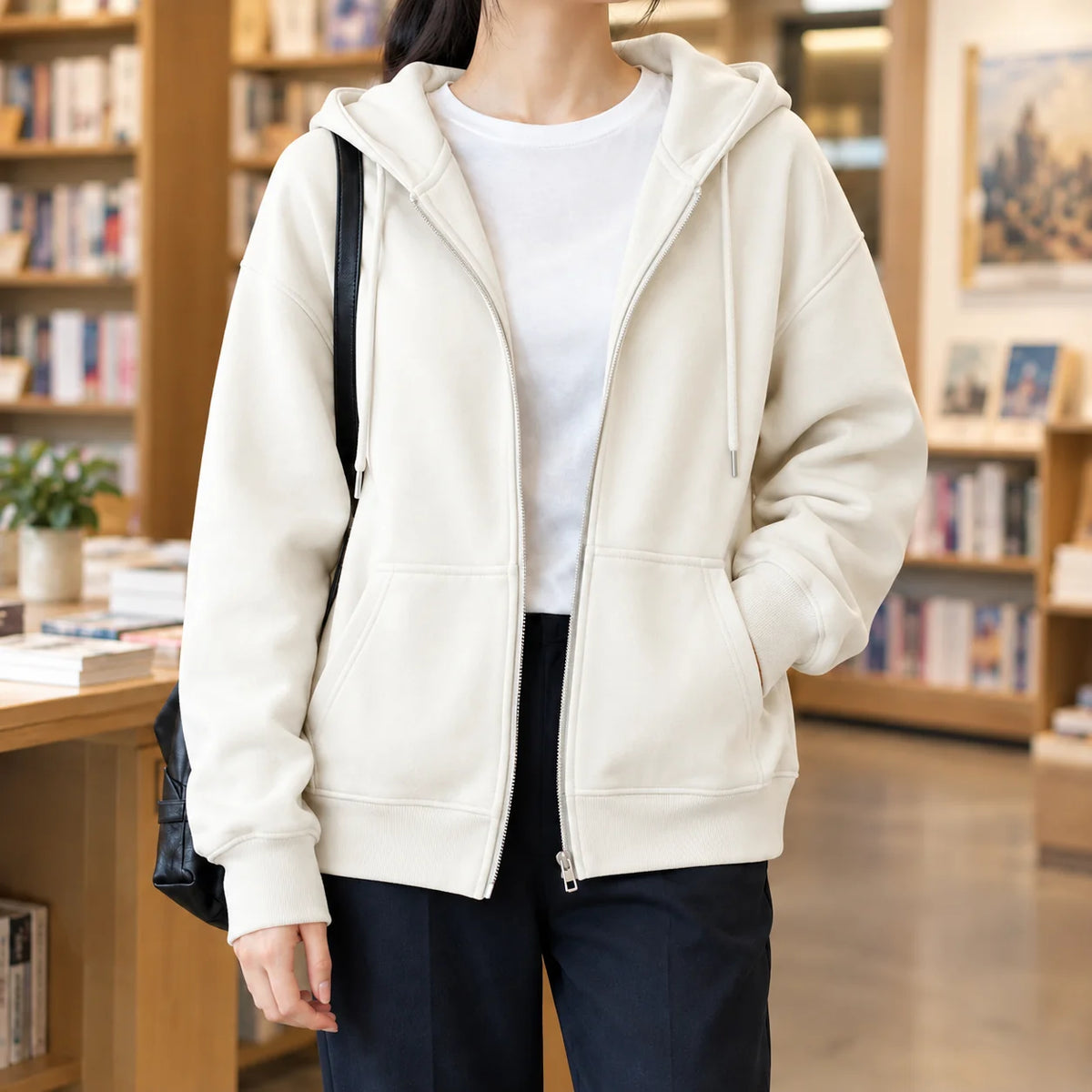 Sophie | Comoda Felpa con Zip e Cappuccio per Uomo e Donna 6