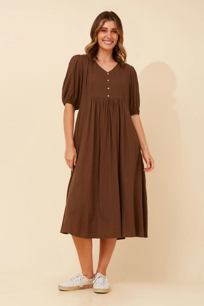 Sophie | Elegante Abito Midi in Lino Verde Jade 12
