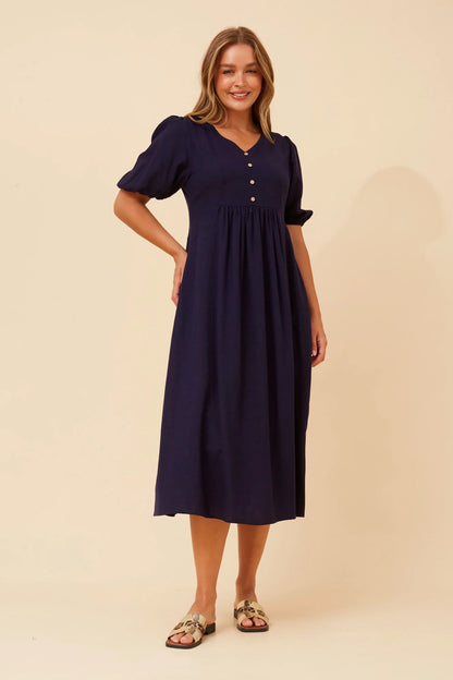 Sophie | Elegante Abito Midi in Lino Verde Jade 7