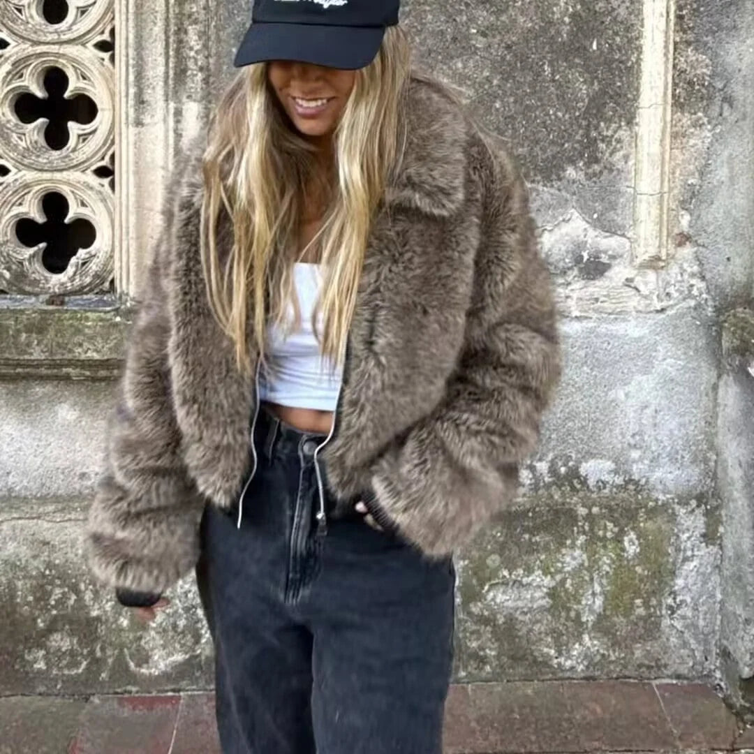 Sophie | Elegante Bomber Pelle Donna Invernale con Pelliccia Sintetica 4