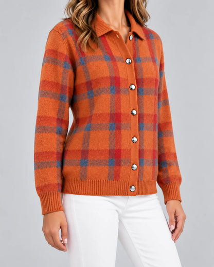 Sophie | Elegante Cardigan a Quadri in Maglia per Donna 5